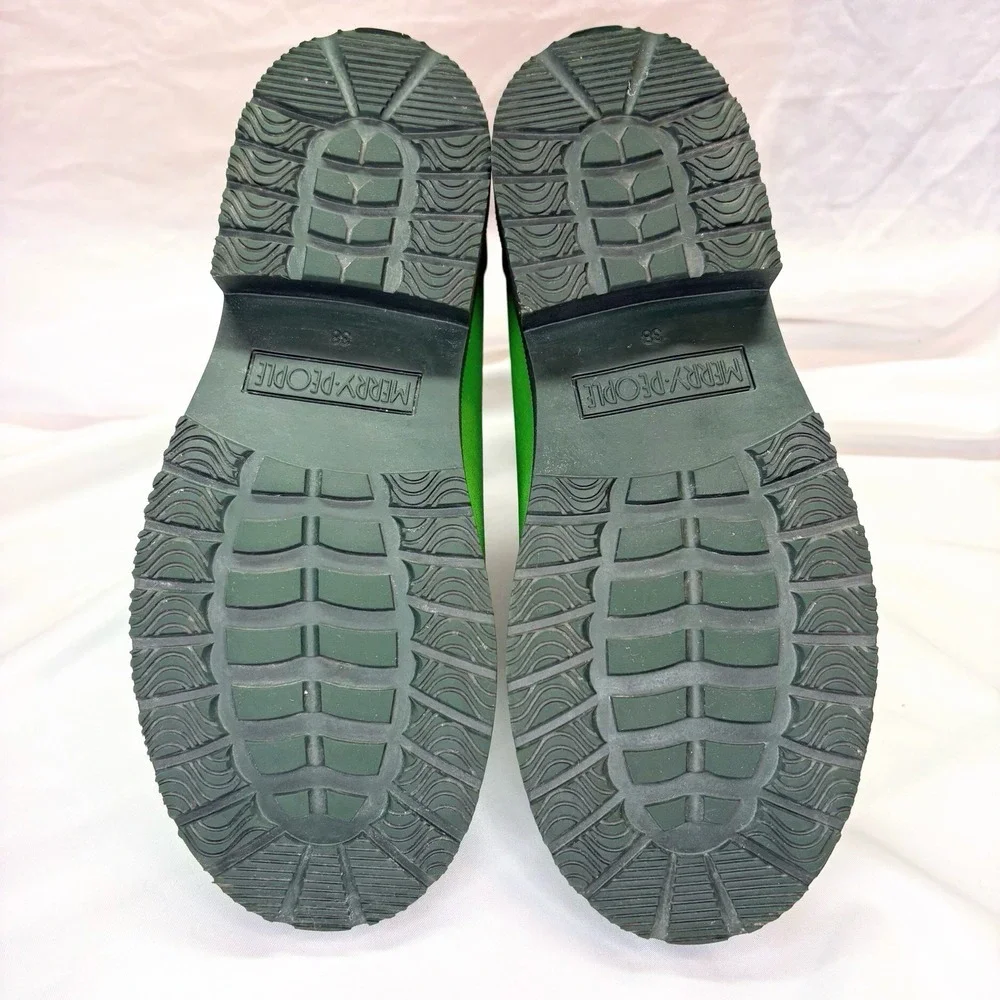 Merry People Bobbi Ankle Rain Boots Women's 8 EU 38 Grasshopper Green Wellington
